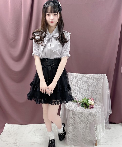 ROJITA(ロジータ)の「ボウタイ付きダブルレース衿ブラウス(シャツ/ブラウス・レディース・ホワイト/ブラック/パープル・FREE)」の19枚目の写真