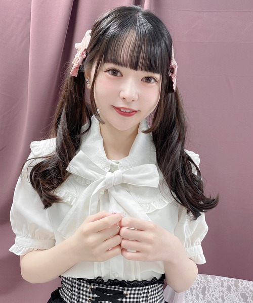 ROJITA(ロジータ)の「ボウタイ付きダブルレース衿ブラウス(シャツ/ブラウス・レディース・ホワイト/ブラック/パープル・FREE)」の15枚目の写真