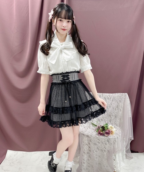 ROJITA(ロジータ)の「ボウタイ付きダブルレース衿ブラウス(シャツ/ブラウス・レディース・ホワイト/ブラック/パープル・FREE)」の10枚目の写真
