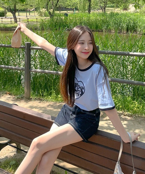 SONA（ソナ）の「SONYUNARA レタリングトリガーTシャツ（Tシャツ/カットソー・レディース・ミント/スカイブルー/ピンク・FREE）」の5枚目の写真