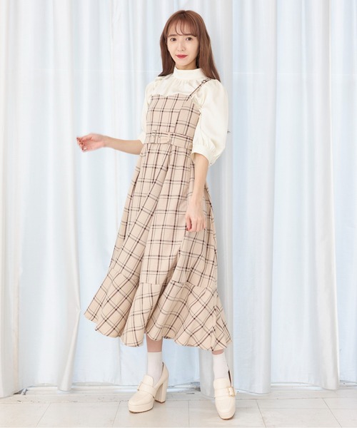 極美品✨人気完売品 ダイアグラム ミディツイードジャンパースカート 36 MidiUmi (ミディウミ) ツイードジャンパースカート