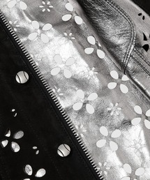 ジャケット・アウター MASU FLOWER-CUT LEATHER TRUCKER JACKET MASU（エムエーエスユー）の「FLOWER-CUT LEATHER TRUCKER