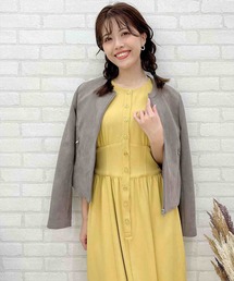 SWINGLE（スウィングル）の「ショート丈エコファーノーカラー