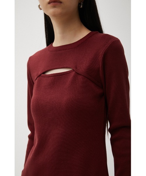 トップス ATLAST KNIT SLY | DUAL COLOR FRONT ZIP KNIT トップス (ニット ) |SHEL