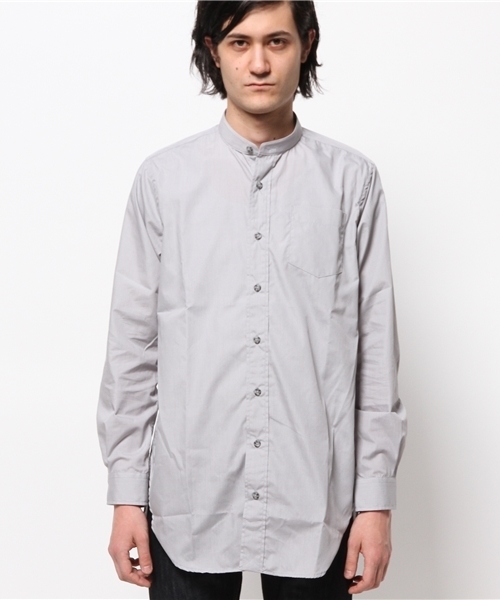 HARE（ハレ）の「スタンドカラーロングシャツ（シャツ/ブラウス・メンズ・ホワイト/グレー・SMALL/MEDIUM）」の3枚目の写真