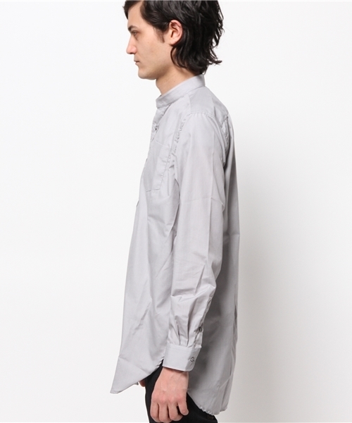 HARE（ハレ）の「スタンドカラーロングシャツ（シャツ/ブラウス・メンズ・ホワイト/グレー・SMALL/MEDIUM）」の4枚目の写真