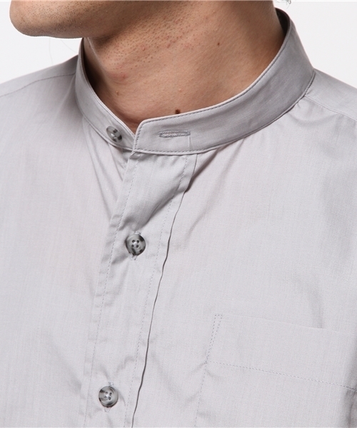 HARE（ハレ）の「スタンドカラーロングシャツ（シャツ/ブラウス・メンズ・ホワイト/グレー・SMALL/MEDIUM）」の6枚目の写真