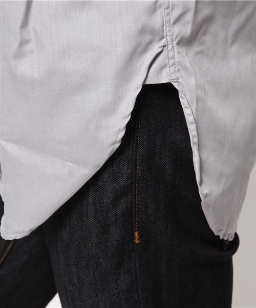 HARE（ハレ）の「スタンドカラーロングシャツ（シャツ/ブラウス・メンズ・ホワイト/グレー・SMALL/MEDIUM）」の8枚目の写真