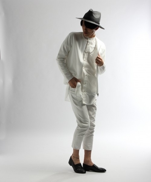 HARE（ハレ）の「スタンドカラーロングシャツ（シャツ/ブラウス・メンズ・ホワイト/グレー・SMALL/MEDIUM）」の12枚目の写真