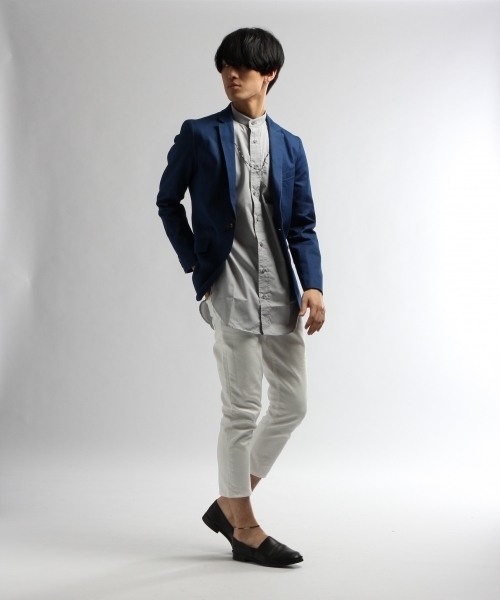 HARE（ハレ）の「スタンドカラーロングシャツ（シャツ/ブラウス・メンズ・ホワイト/グレー・SMALL/MEDIUM）」の13枚目の写真