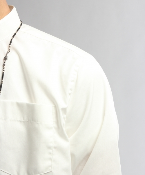 HARE（ハレ）の「スタンドカラーロングシャツ（シャツ/ブラウス・メンズ・ホワイト/グレー・SMALL/MEDIUM）」の17枚目の写真