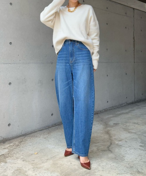 DouDou(ドゥドゥ)の「【新色追加】フォックスウール クルーネックプルオーバー(ニット/セーター・レディース・ライトグレー/パープル/ピンク/モカ/ブルー/ネイビー/オフホワイト・FREE)」の20枚目の写真