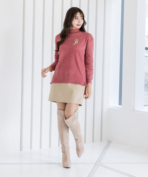 Julia Boutique（ジュリアブティック）の「ショート丈・ウールタッチタイトスカート/22507（スカート・レディース・B/グレー/ベージュ/A/ブラック・SHORT）」の15枚目の写真