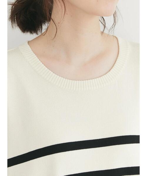 Green　Parks（グリーンパークス）の「ボーダーニットプルオーバー（ニット/セーター・レディース・ホワイト/ブラック/ブルー・FREE）」の21枚目の写真