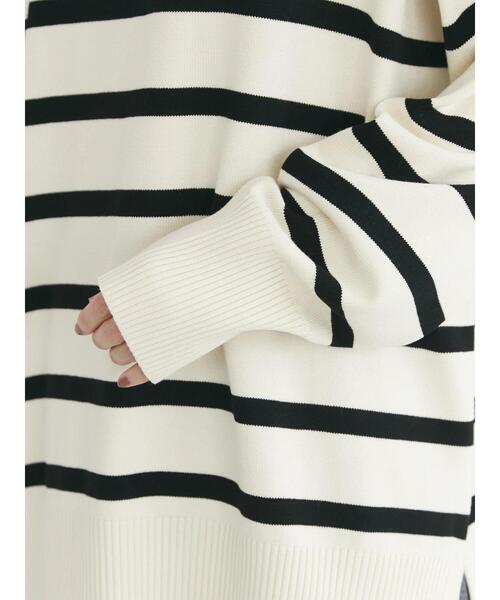 Green　Parks（グリーンパークス）の「ボーダーニットプルオーバー（ニット/セーター・レディース・ホワイト/ブラック/ブルー・FREE）」の22枚目の写真