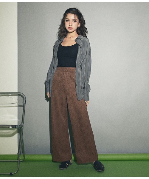 ANAP(アナップ)の「ランダムプリーツ風デザインパンツ(その他パンツ・レディース・ダークグレー/ベージュ/ブラウン/ブラック・FREE)」の14枚目の写真