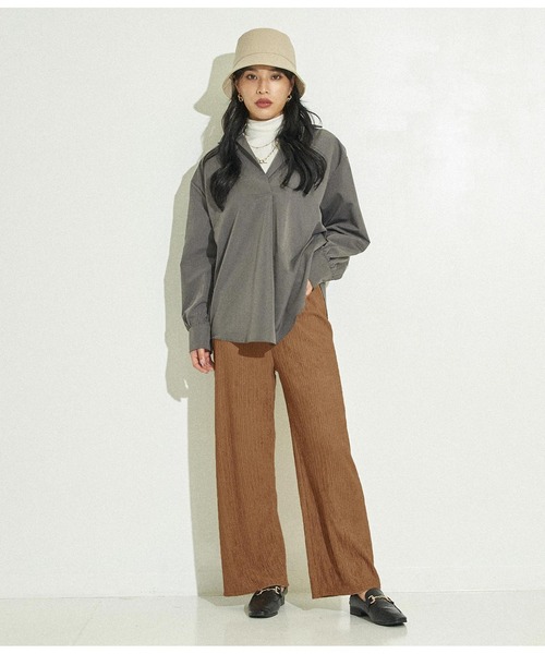 ANAP(アナップ)の「ランダムプリーツ風デザインパンツ(その他パンツ・レディース・ダークグレー/ベージュ/ブラウン/ブラック・FREE)」の7枚目の写真