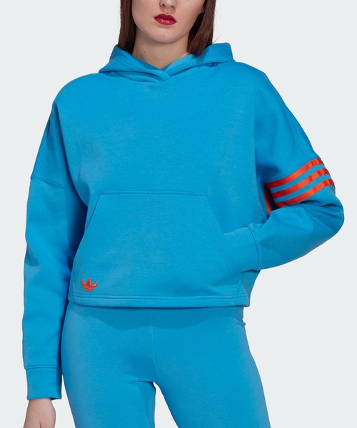 adidas（アディダス）の「アディカラー Neuclassics パーカー / アディダスオリジナルス adidas Originals（パーカー・レディース・ブラック/グリーン/ブルー・LARGE/MEDIUM/SMALL/X-LARGE/XX-LARGE/X-SMALL）」の16枚目の写真