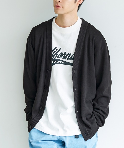 coca(coca)(コカ)の「メンズスマートニットカーディガン(カーディガン/ボレロ・メンズ・ネイビー/ブラック・M/L/XL)」の2枚目の写真