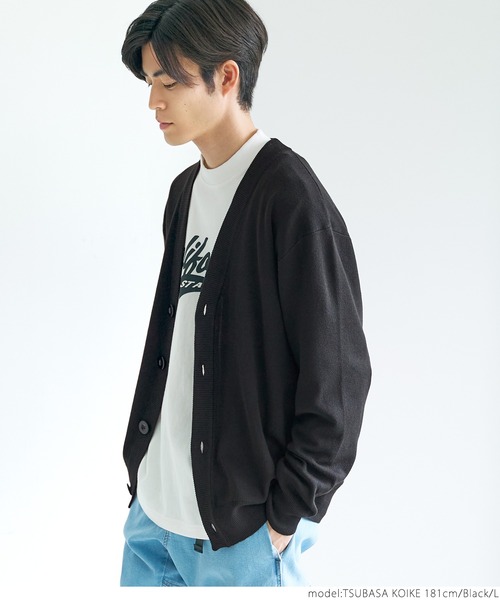 coca(coca)(コカ)の「メンズスマートニットカーディガン(カーディガン/ボレロ・メンズ・ネイビー/ブラック・M/L/XL)」の3枚目の写真
