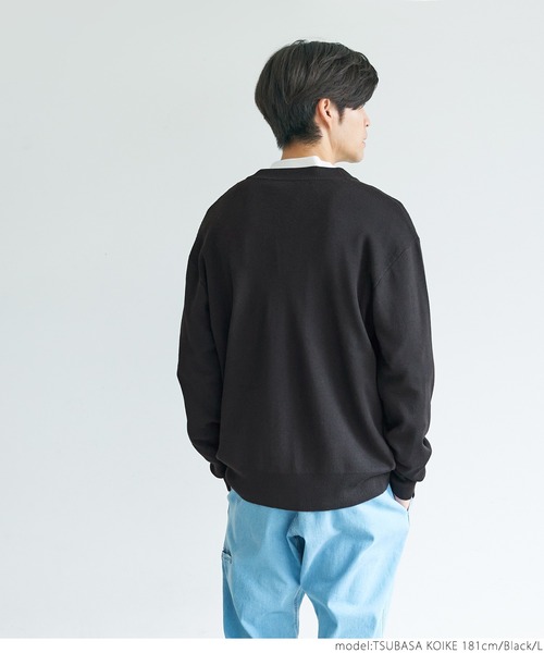 coca(coca)(コカ)の「メンズスマートニットカーディガン(カーディガン/ボレロ・メンズ・ネイビー/ブラック・M/L/XL)」の4枚目の写真