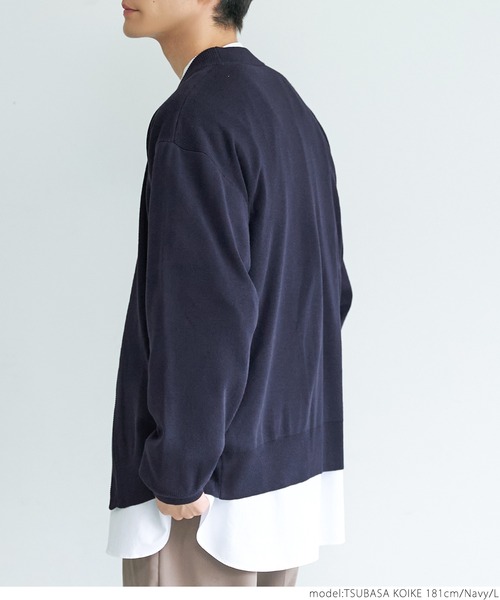 coca(coca)(コカ)の「メンズスマートニットカーディガン(カーディガン/ボレロ・メンズ・ネイビー/ブラック・M/L/XL)」の10枚目の写真