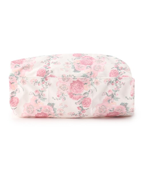LAURA ASHLEY(ローラアシュレイ)の「ホーリーホックス柄 パッカブルマイバッグ(エコバッグ/サブバッグ・レディース・チャコール/アイボリー系・00)」の6枚目の写真