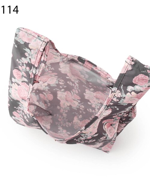 LAURA ASHLEY(ローラアシュレイ)の「ホーリーホックス柄 パッカブルマイバッグ(エコバッグ/サブバッグ・レディース・チャコール/アイボリー系・00)」の8枚目の写真