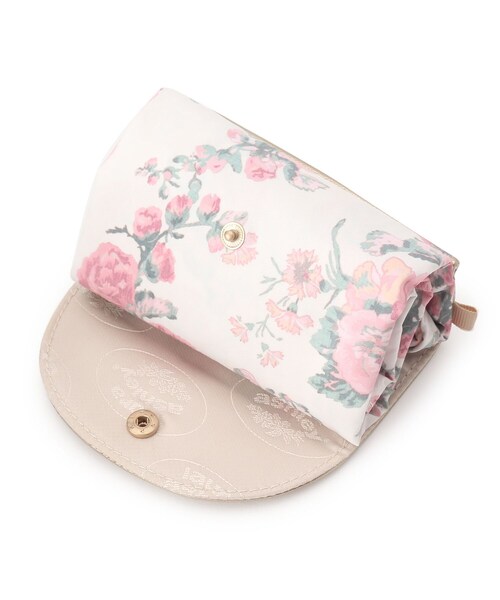 LAURA ASHLEY(ローラアシュレイ)の「ホーリーホックス柄 パッカブルマイバッグ(エコバッグ/サブバッグ・レディース・チャコール/アイボリー系・00)」の12枚目の写真