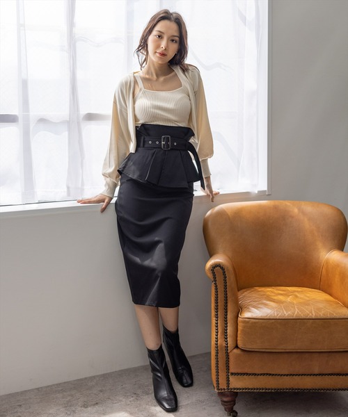 clear（クリア）の「コルセットベルトタイトスカート（スカート）」 - WEAR