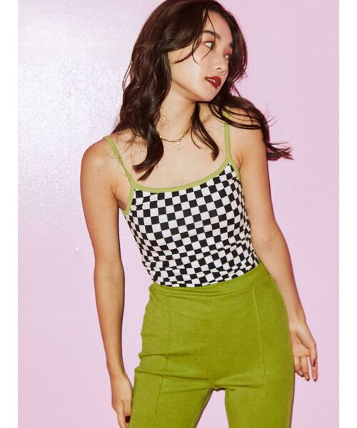 jouetie（ジュエティ）の「ベーシックパイピングキャミブラトップ（キャミソール・レディース・オフホワイト/ブルー/その他2・MEDIUM）」の2枚目の写真