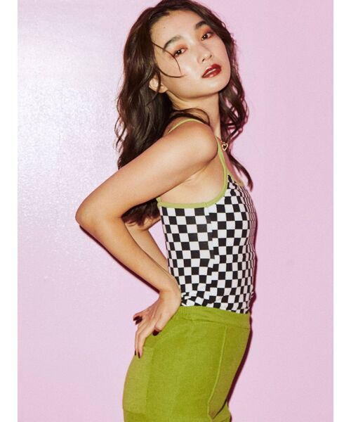 jouetie（ジュエティ）の「ベーシックパイピングキャミブラトップ（キャミソール・レディース・オフホワイト/ブルー/その他2・MEDIUM）」の14枚目の写真