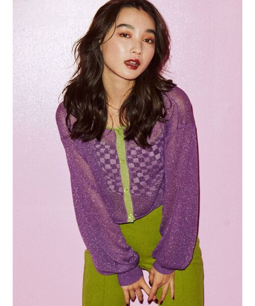 jouetie（ジュエティ）の「ベーシックパイピングキャミブラトップ（キャミソール・レディース・オフホワイト/ブルー/その他2・MEDIUM）」の15枚目の写真