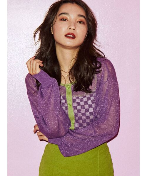 jouetie（ジュエティ）の「ベーシックパイピングキャミブラトップ（キャミソール・レディース・オフホワイト/ブルー/その他2・MEDIUM）」の4枚目の写真