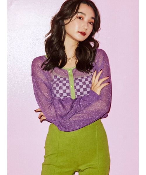 jouetie（ジュエティ）の「ベーシックパイピングキャミブラトップ（キャミソール・レディース・オフホワイト/ブルー/その他2・MEDIUM）」の5枚目の写真