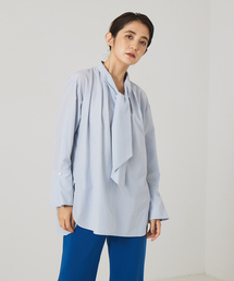 qualite | Vネックボウタイブラウス(シャツ/ブラウス)