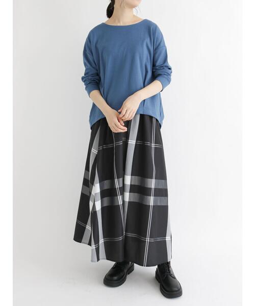 Samansa Mos2 blue(サマンサモスモスブルー)の「ボリュームソールレースアップブーツ(ドレスシューズ・レディース・ブラック/キナリ・MEDIUM/LARGE)」の4枚目の写真