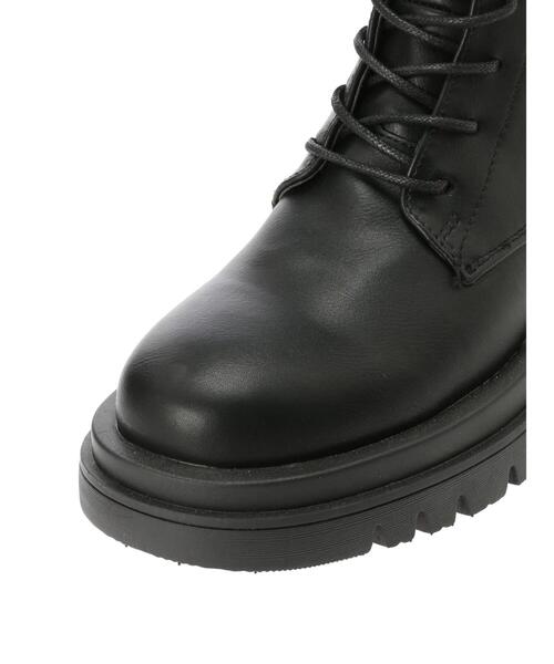 Samansa Mos2 blue(サマンサモスモスブルー)の「ボリュームソールレースアップブーツ(ドレスシューズ・レディース・ブラック/キナリ・MEDIUM/LARGE)」の15枚目の写真