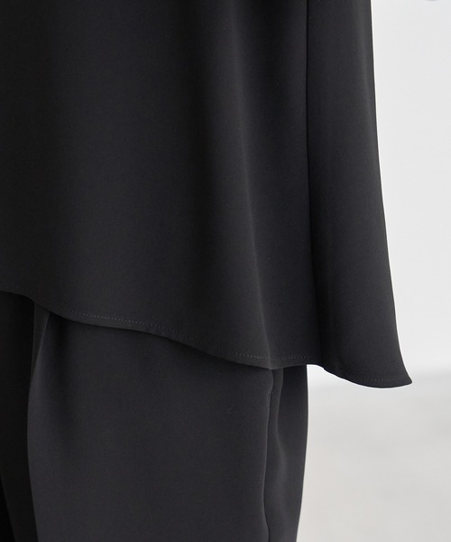 ROPE' PICNIC（ロペピクニック）の「【Mon E’toile/モンエトワール】ブラックフォーマル/セットアップ風オールインワン（つなぎ/オールインワン・レディース・ブラック・40/38/36）」の2枚目の写真