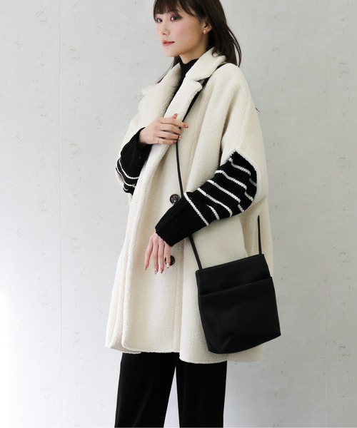 J.ESTINA ■ JOY EW ショルダー Black セール】フェイクレザーショルダーバッグ（ショルダーバッグ