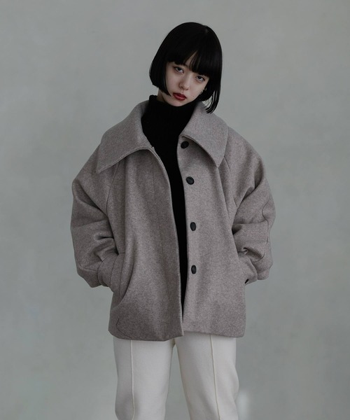 hellam（へラム）の「ミドル丈ビックカラーコート（その他アウター・レディース・ブラウン/ブラック/アイボリー/モカ/杢グレー・FREE）」の8枚目の写真