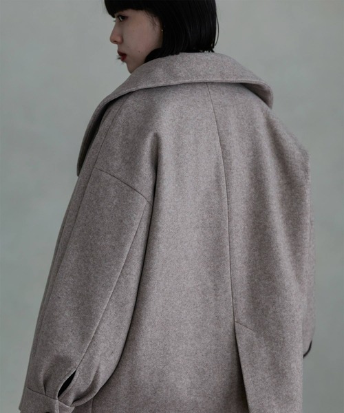 hellam（へラム）の「ミドル丈ビックカラーコート（その他アウター・レディース・ブラウン/ブラック/アイボリー/モカ/杢グレー・FREE）」の10枚目の写真