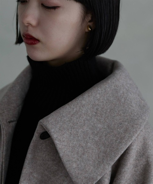 hellam（へラム）の「ミドル丈ビックカラーコート（その他アウター・レディース・ブラウン/ブラック/アイボリー/モカ/杢グレー・FREE）」の11枚目の写真