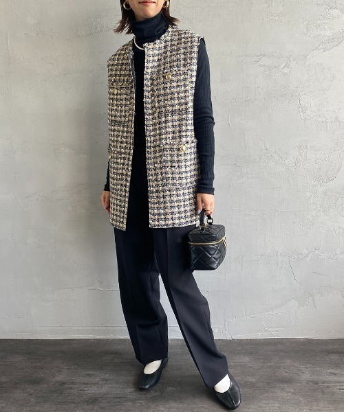 JF Ready Made（ジェイエフレディメイド）の「[Jf Ready Made/ジェイエフレディメイド] カラーツイードベスト（ベスト・レディース・ブルー・F）」の19枚目の写真