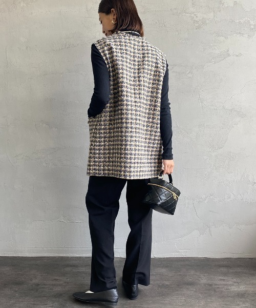 JF Ready Made（ジェイエフレディメイド）の「[Jf Ready Made/ジェイエフレディメイド] カラーツイードベスト（ベスト・レディース・ブルー・F）」の16枚目の写真