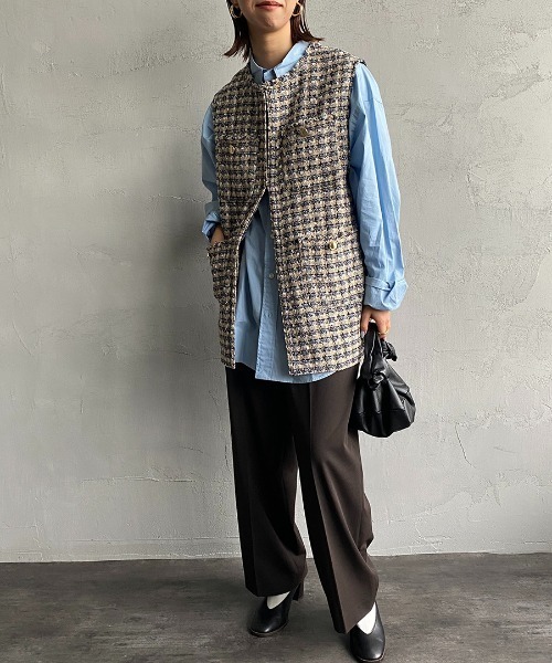 JF Ready Made（ジェイエフレディメイド）の「[Jf Ready Made/ジェイエフレディメイド] カラーツイードベスト（ベスト・レディース・ブルー・F）」の15枚目の写真