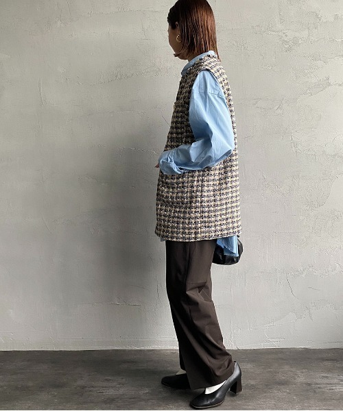 JF Ready Made（ジェイエフレディメイド）の「[Jf Ready Made/ジェイエフレディメイド] カラーツイードベスト（ベスト・レディース・ブルー・F）」の12枚目の写真