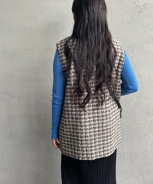 JF Ready Made（ジェイエフレディメイド）の「[Jf Ready Made/ジェイエフレディメイド] カラーツイードベスト（ベスト・レディース・ブルー・F）」の20枚目の写真