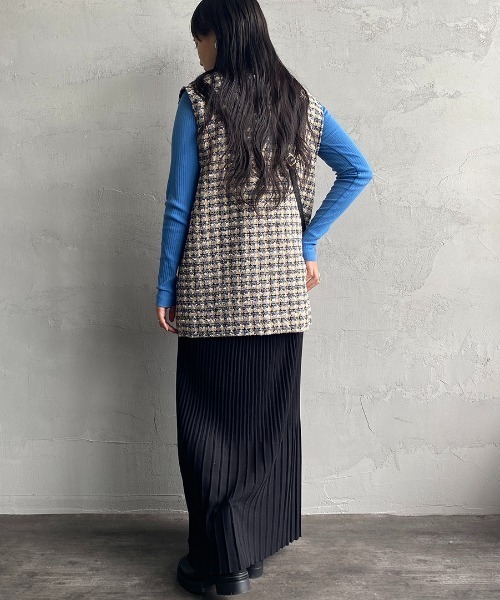 JF Ready Made（ジェイエフレディメイド）の「[Jf Ready Made/ジェイエフレディメイド] カラーツイードベスト（ベスト・レディース・ブルー・F）」の14枚目の写真