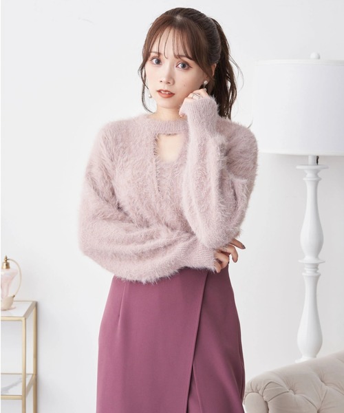 【sold out】earthmusic & ecology☘春色シャギーニット earth music&ecology（アースミュージックアンドエコロジー）の